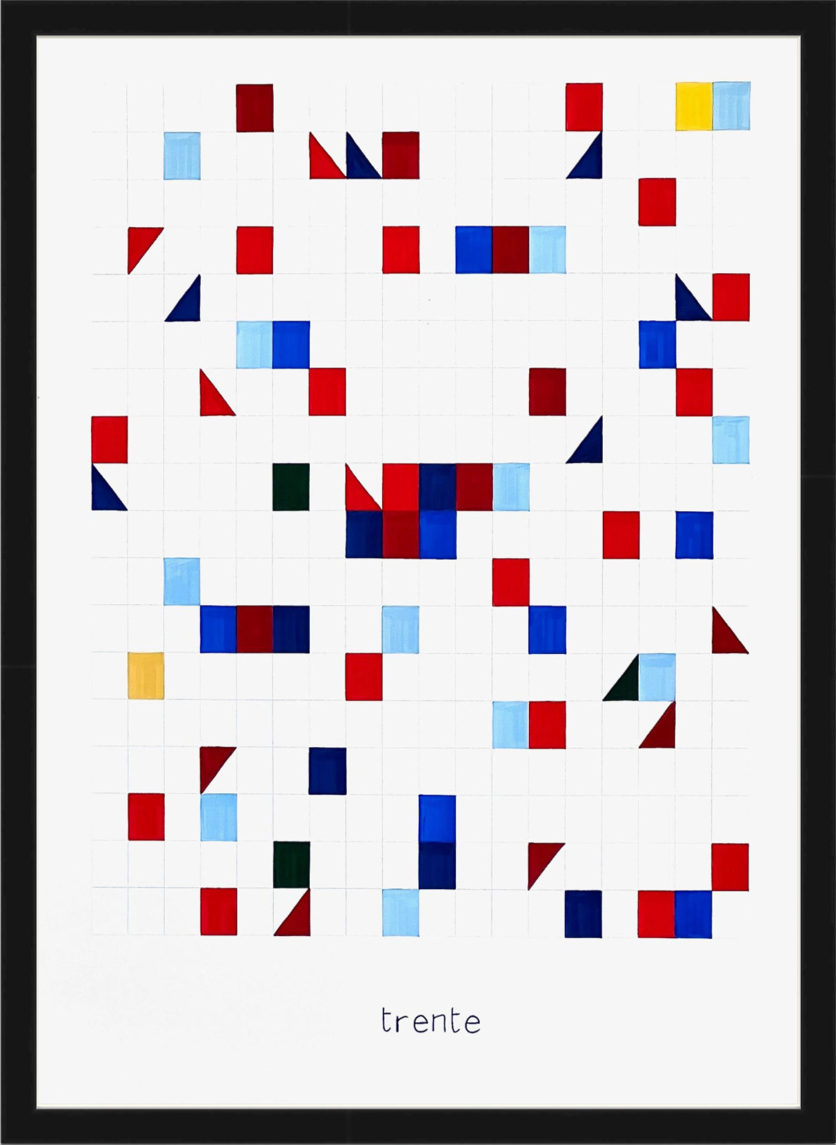#30 : trente : Bleu et rouge